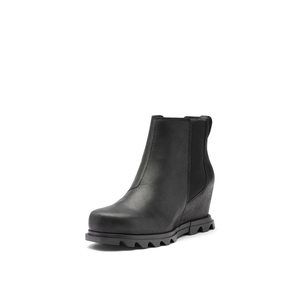 SOREL WOMEN'S JOAN OF ARCTIC WEDGE III CHELSEA BOOT - BLACK, SEA SALT - SIZ